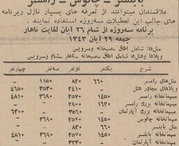 هزینه رزرو اتاق در هتل های مازندران 60 سال پیش