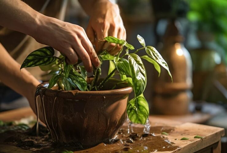 روش صحیح آبیاری و مراقبت از گیاه پتوس