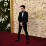 کاورعکس جذاب Timothee Chalamet از فرش قرمز گلدن گلوب