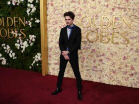 کاورعکس جذاب Timothee Chalamet از فرش قرمز گلدن گلوب