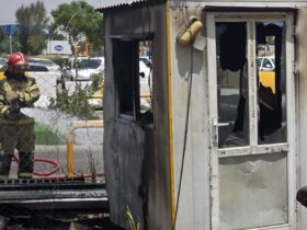 آتش سوزی در بازار آهن تهران