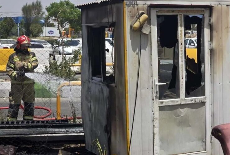 آتش سوزی در بازار آهن تهران