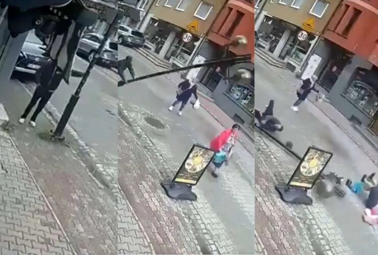 برای دیدن به دنبال بی دقتی مرد مست ، سقوط وحشتناک یک لامپ به یک زن