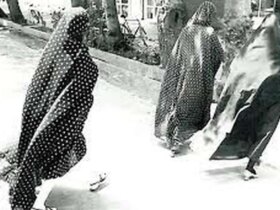 تهران در دهه 1980 ؛ پوشش زنان در خیابان سیروس بهستان