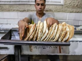 تصاویر تولید نان در غزه ادامه داشت