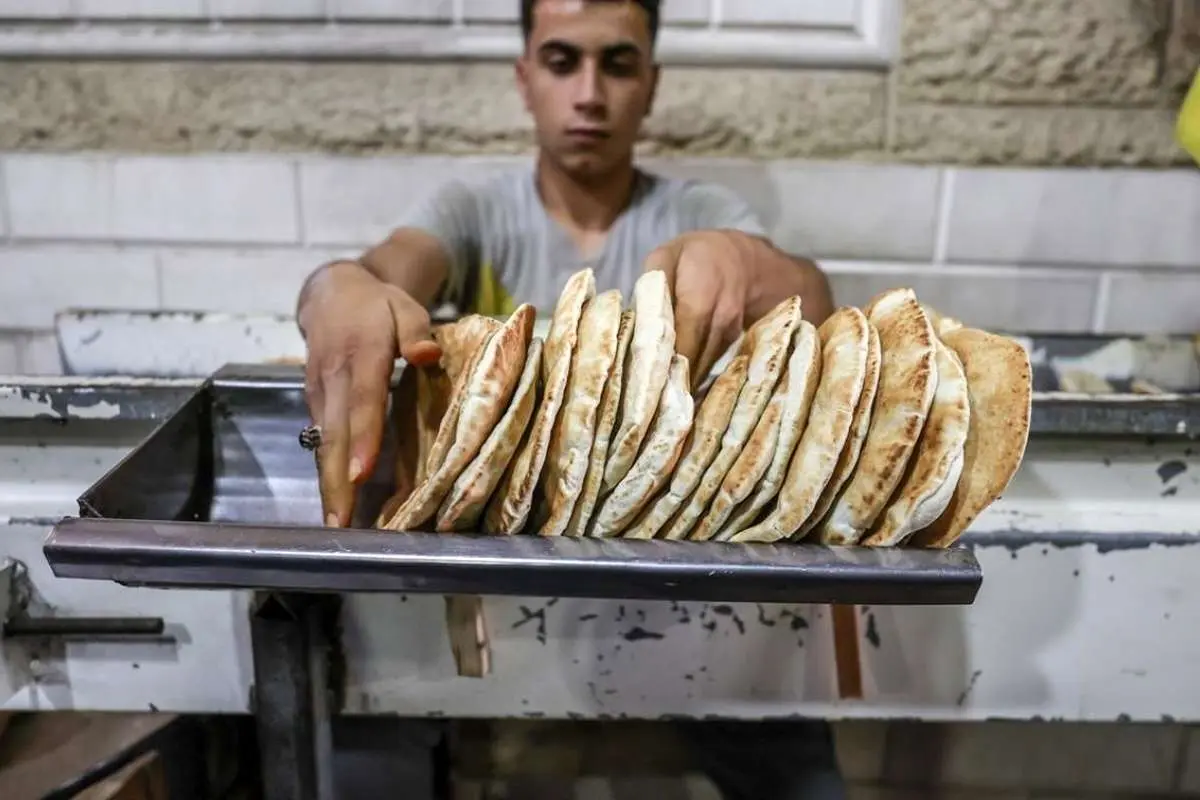 تصاویر تولید نان در غزه ادامه داشت