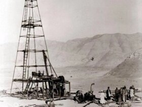 حفر اولین چاه روغن در Masjed Süleyman