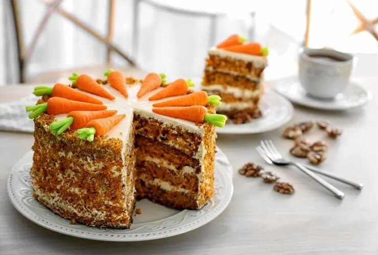 کیک هویج ، قهوه ، نرم ، نرم و خوشمزه چگونه