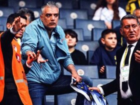 تصویر ؛ بحث در آخرین بازی Fenerbahce ، پوستر Carikal در دست طرفداران