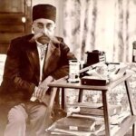 تصویر ؛ مظفر الدین شاه و بزرگان فرانسوی