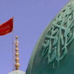 تصاویر پرچم انتقام جویی قرمز از گنبد مسجد مقدس جمکاران