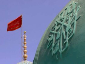تصاویر پرچم انتقام جویی قرمز از گنبد مسجد مقدس جمکاران