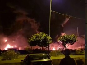 تصاویر آتش نشانی شهر در غرب تهران