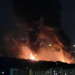 آتش سوزی در یکی از مخازن انبار در غرب تهران