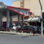 تصاویر کار پمپ های بنزین در تهران