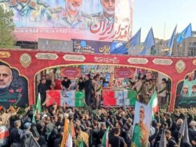 تصویری جالب از عراقی در مراسم تشییع جنازه امروز