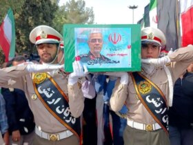 مراسم مراسم تشییع جنازه عمومی Bagheri و سردار حاجیزاد