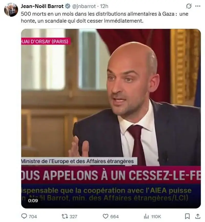 وزیر امور خارجه فرانسه
