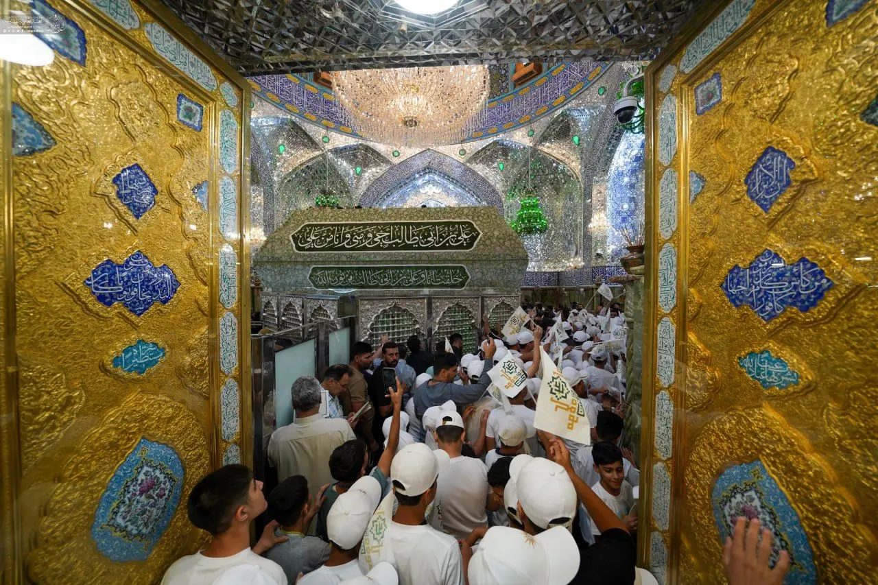 تصاویر وفاداری هزار کودک یتیم به امام علی (ص)