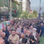 وجود سخنگوی وزارت امور خارجه در مراسم تشییع جنازه آستانا اشرفیه شهدا