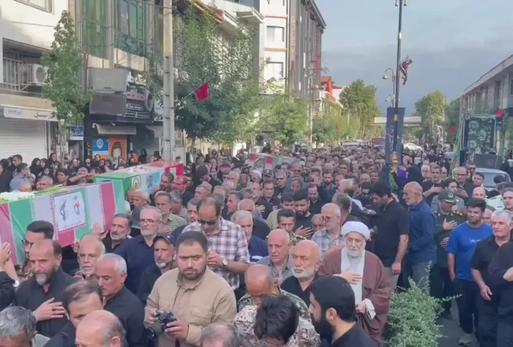وجود سخنگوی وزارت امور خارجه در مراسم تشییع جنازه آستانا اشرفیه شهدا
