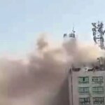 آتش سوزی مرکز ارتباطات قاهره