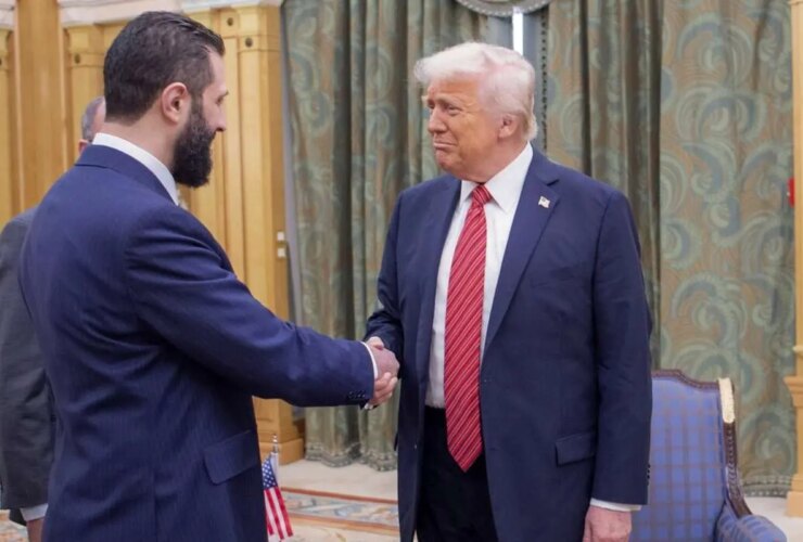 عکس با تشکر از دونالد ترامپ به سوریه