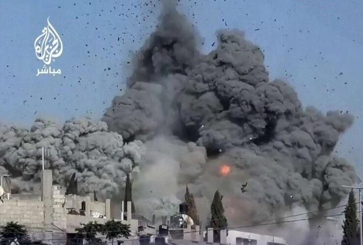 برای دیدن لحظه وحشتناک موشک به پناهگاه پناهندگان فلسطینی برخورد کرد