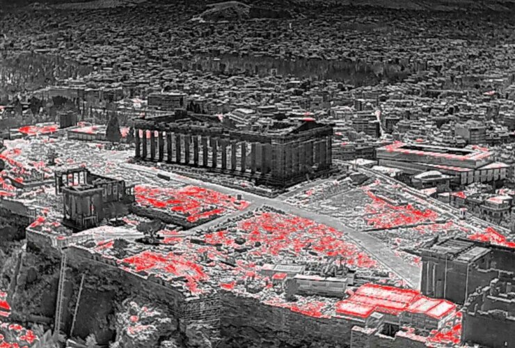 تصویربرداری حرارتی گرمای سوزان در آتن را نشان داد