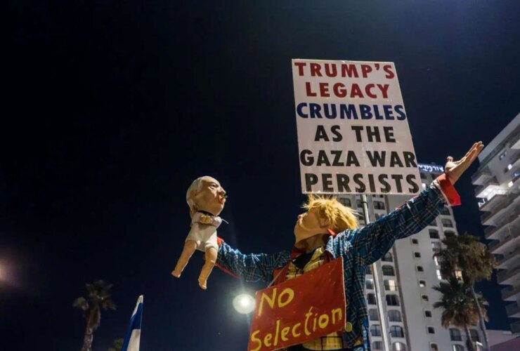 تصاویر هزاران نفر علیه نتانیاهو در تل آویو جمع شدند