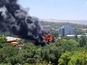 آتش سوزی رنجر در شهر تبریز