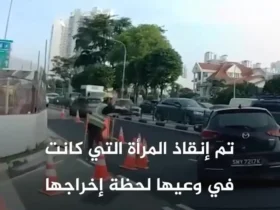 برای دیدن یک گودال بزرگ و کامل پر از آب ماشین را بلعید