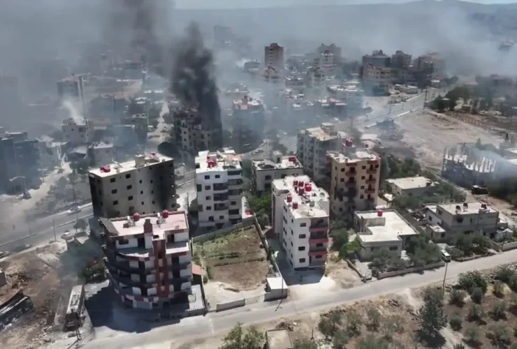 تصاویر هوای سوئد پس از چند روز درگیری خونین