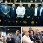 رئیس کمیسیون اقتصادی مجلس در اردوگاه ملی وزنه برداری و مدیر کل بانک صادرات ایران