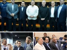رئیس کمیسیون اقتصادی مجلس در اردوگاه ملی وزنه برداری و مدیر کل بانک صادرات ایران