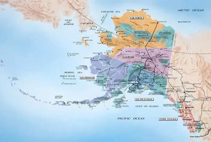 چگونه آلاسای روسی آمریکایی شد؟ 3 نقشه آلاسکا