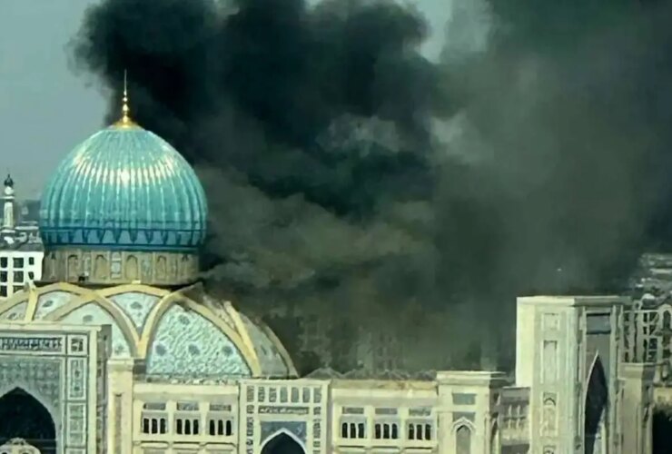 مرکز اسلام ازبک در تاشکنت آتش گرفته شد