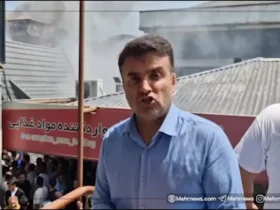 آتش سوزی در مجتمع تجاری Hazar Bandar Anzali