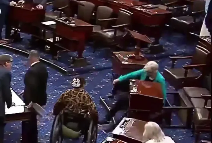 برای دیدن سناتور الیزابت وارن در مجلس سنا سقوط می کند