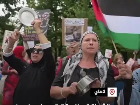 برای دیدن پلیس هلندی به هواداران غزه حمله کرد