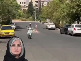 تصاویر موتور سیکلت رویا جاویدیا در خیابان های تهران