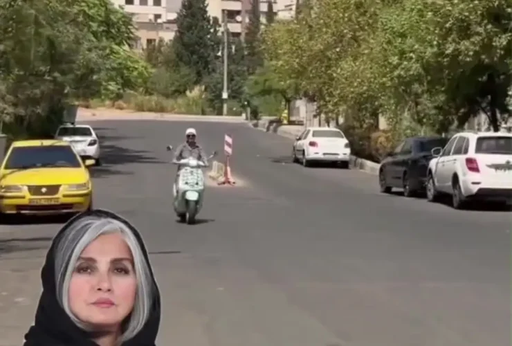 تصاویر موتور سیکلت رویا جاویدیا در خیابان های تهران
