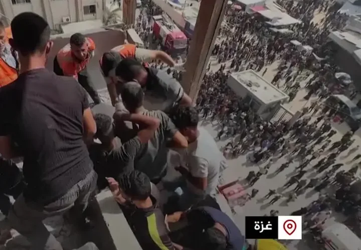 دومین عکس تهاجم بیمارستان ناصر گاززا اسرائیل