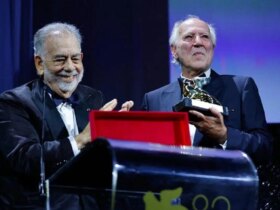 فرانسیس فورد کوپولا جایزه شیر طلایی را به ورنر هرتزوگ داد