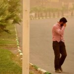 پودر در جاده شدید است. طوفان های گرد و غبار 6 روزه ایران