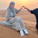 تصاویر سرگرمی با همسر و فرزندان بیرانوند در صحرای دبی