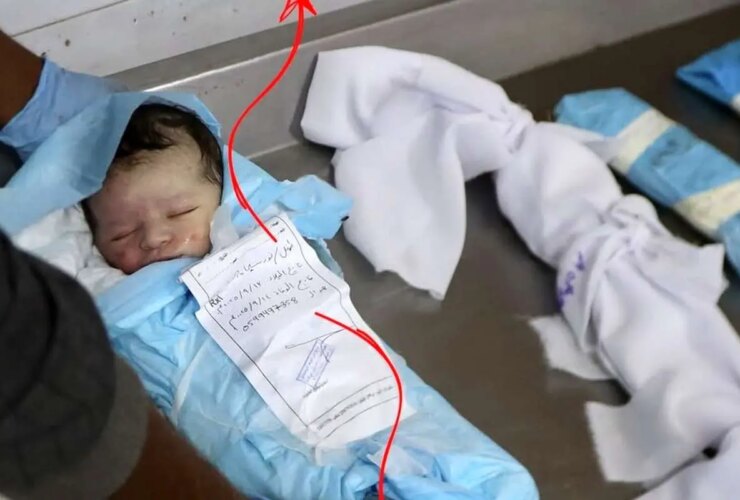 تصاویر مرگ کودک غزه به دلیل محاصره و کمبود دارو و غذا