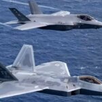 اندازه نسل پنجم دو مبارز ، F-1 و F-1 را مقایسه کنید