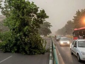 گرد و غبار در راه تهران