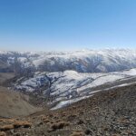 ارتفاعات Baladeh Mazandaran به رنگ سفید پیچیده شده است